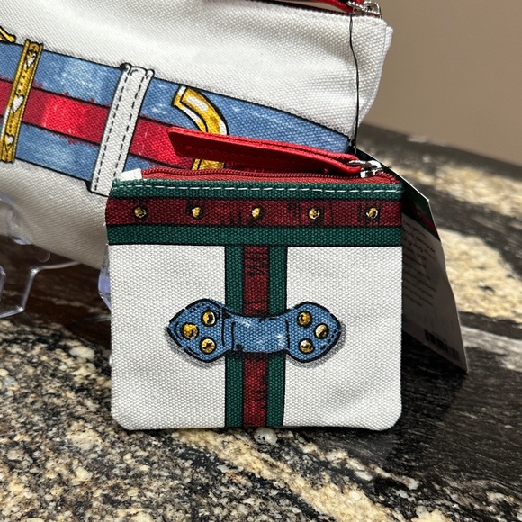 Brighton White Pouch with Heart and Gold Accents - Picture 4 of 8